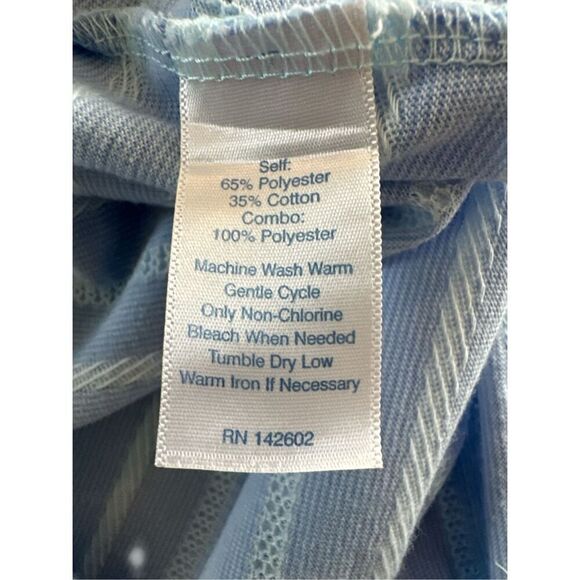 Sail To Sable Women's Short Sleeve Striped Crew Neck Mini Dress Blue Medium NWOT - Picture 7 of 7